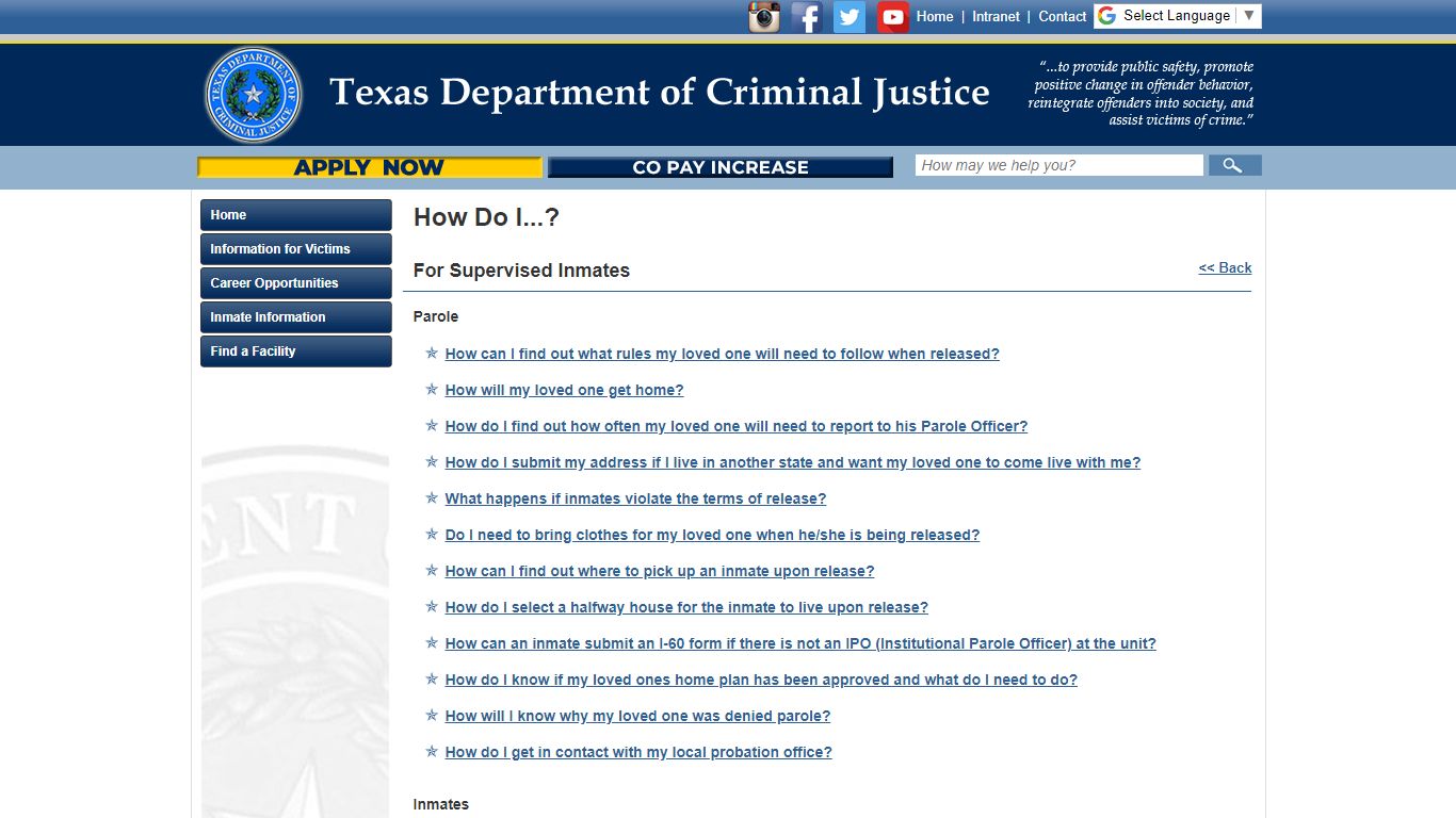 Texas Department of Criminal Justice